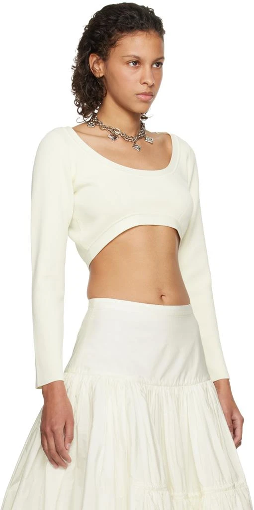 Molly Goddard SSENSE Exclusive Off-White Lucia Long Sleeve T-Shirt 2
