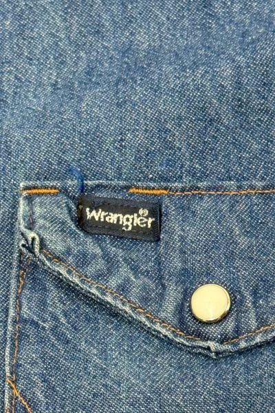 Wrangler Vintage 1990's Wrangler Western Denim Pearl Snap Shirt 2