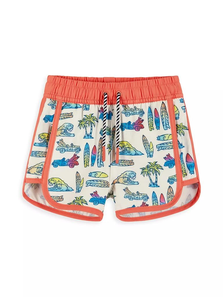 Andy & Evan Baby Boy's, Little Boy's &amp; Boy's Surf Print Rashguard Top &amp; Swim Trunks Set 4