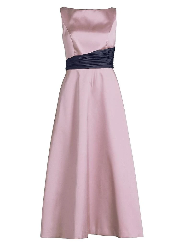 Kay Unger Gemma Satin Tea-Length Dress 1