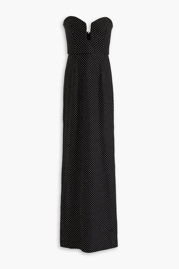 REBECCA VALLANCE Last Dance strapless crystal-embellished mesh gown