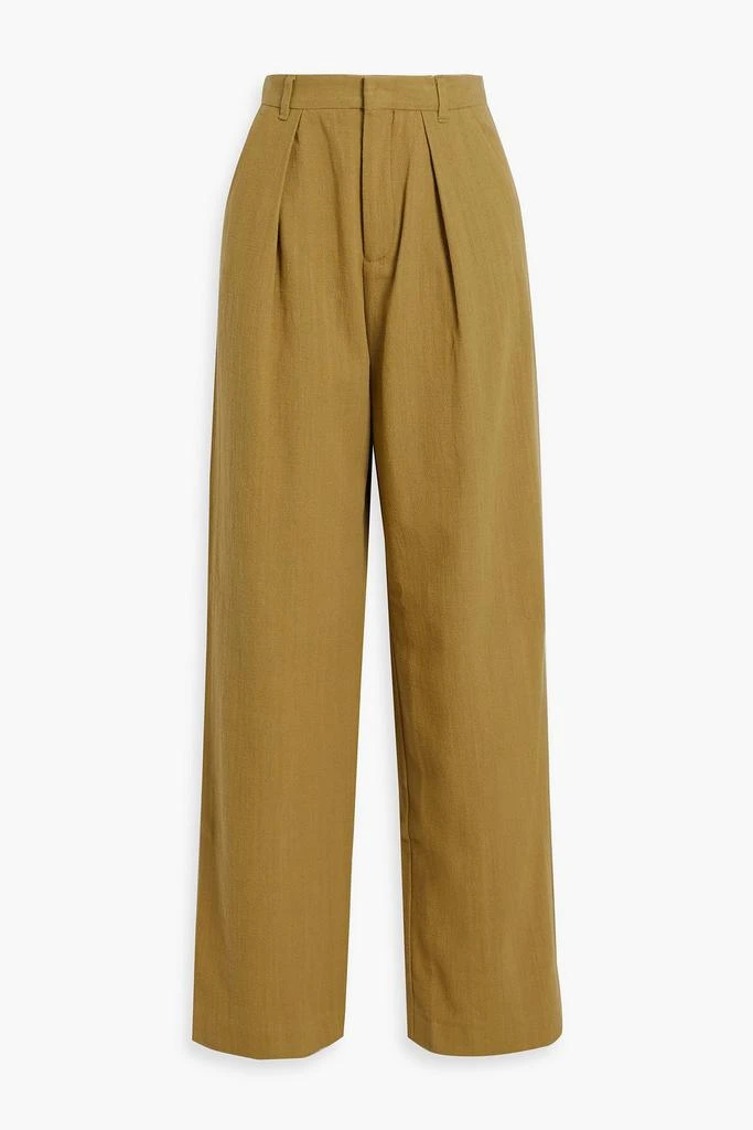Mara Hoffman Pleated cotton wide-leg pants 1