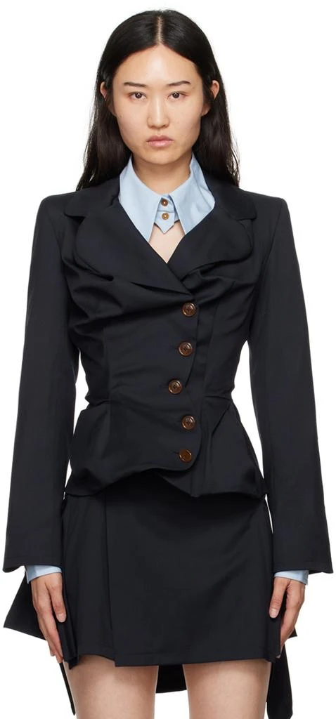 Vivienne Westwood Navy Drunken Tailored Blazer 1