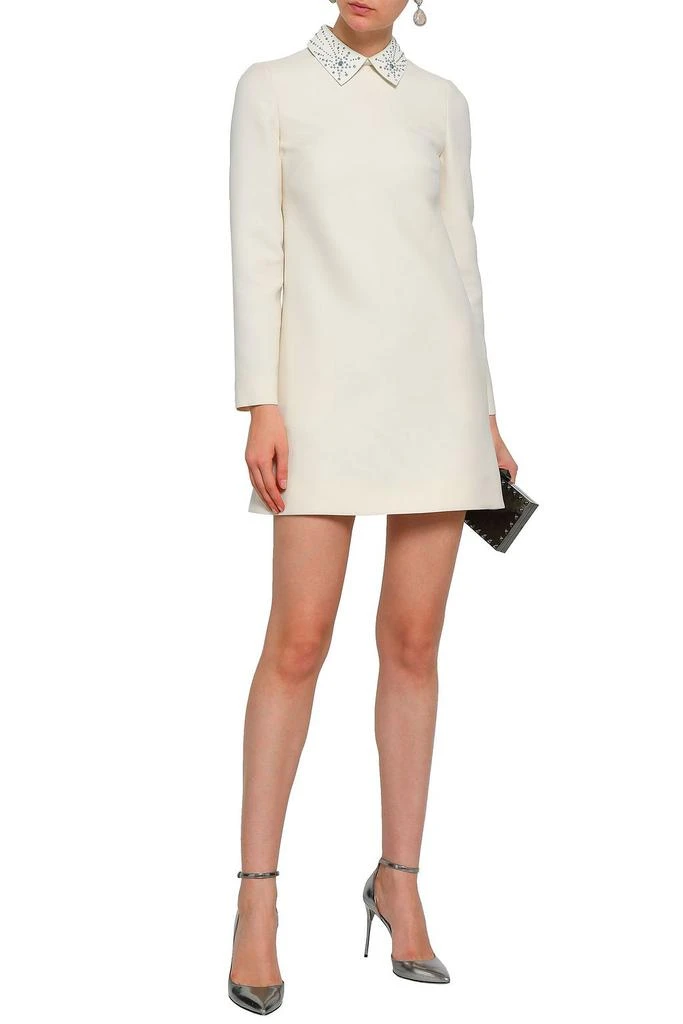 knee length dresses for ladies ULTRA LUXE FAUX LEATHER MOCK NECK MINI DRESS IN WHITE – AKIRA main image 1