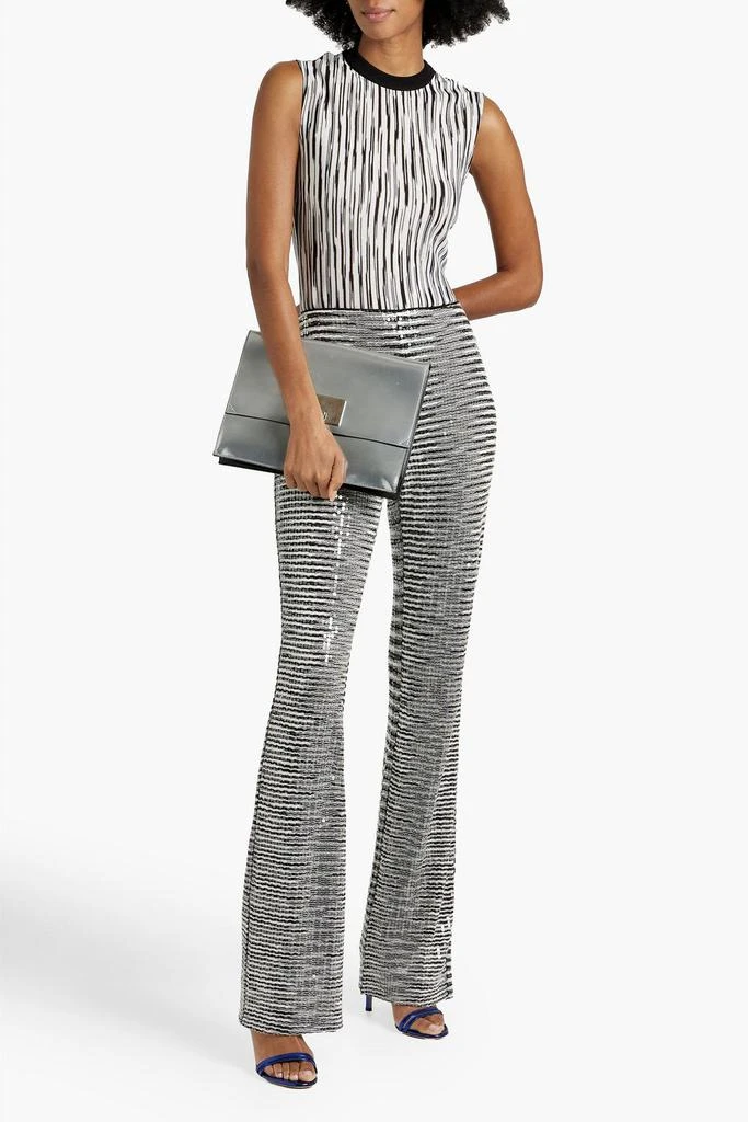 Missoni Sequin-embellished space-dyed crochet-knit flared pants 2