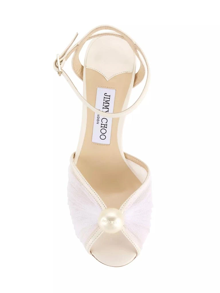 Jimmy Choo Sacaria 85MM Tulle Sandals 5