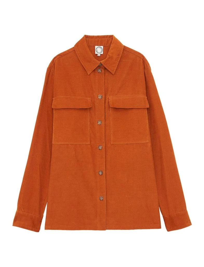 INES DE LA FRESSANGE Chandler orange velvet shirt 1