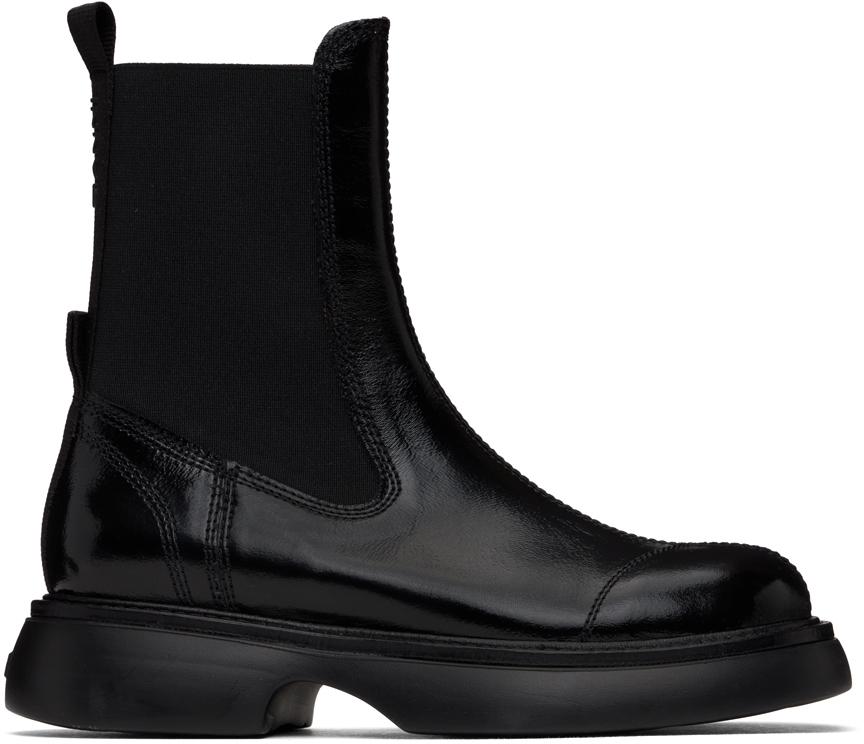 ブーツその他 Everyday Mid Chelsea Boots - Ganni - Black Black/Black Black Everyday Mid Chelsea Boots | GANNI US
