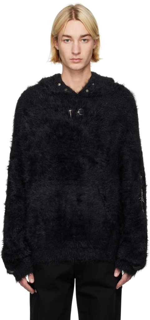 Thug Club Black Pack Sword Faux-Fur Hoodie 1