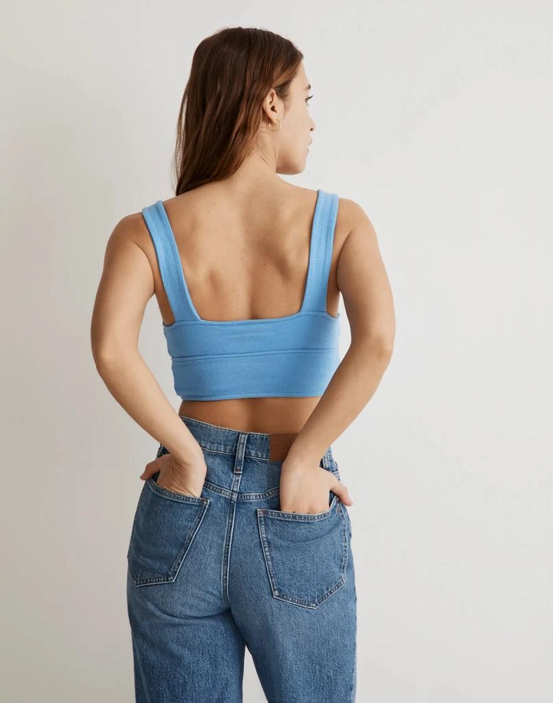 Madewell Cutout Knot-Front Crop Tank Top 3