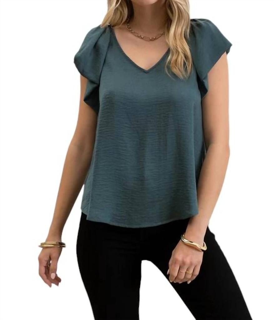 Blu Pepper Abena Flutter Sleeve Blouse