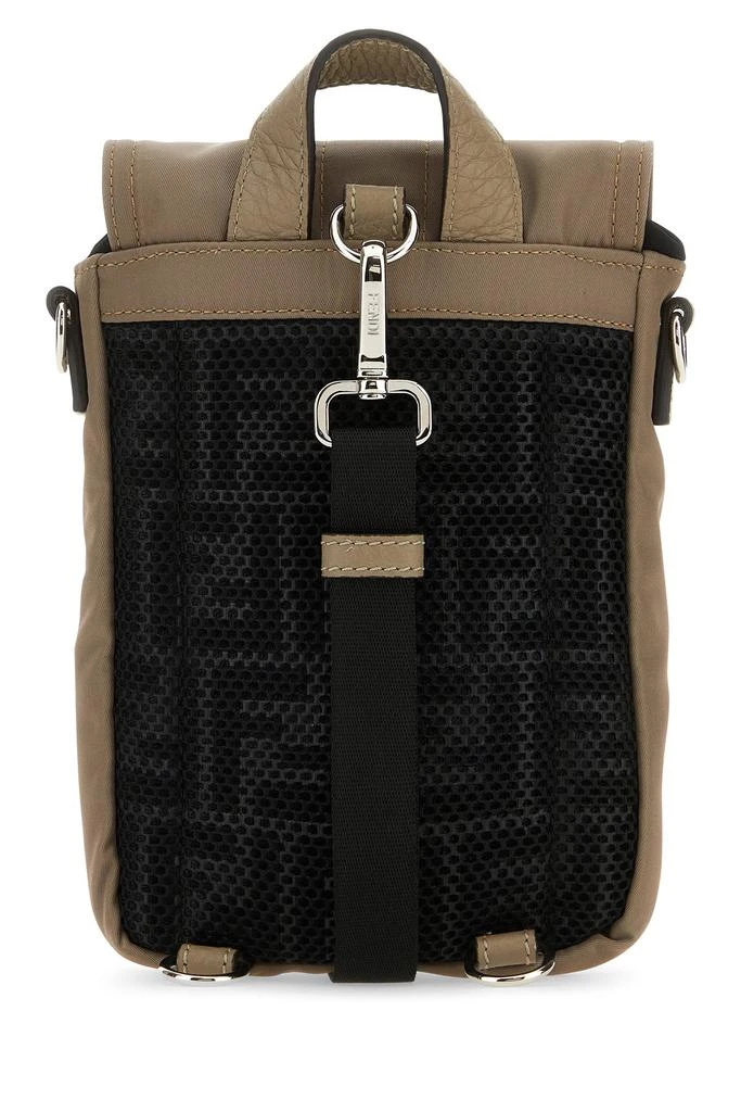 Fendi Dove grey nylon mini Fendiness backpack 2