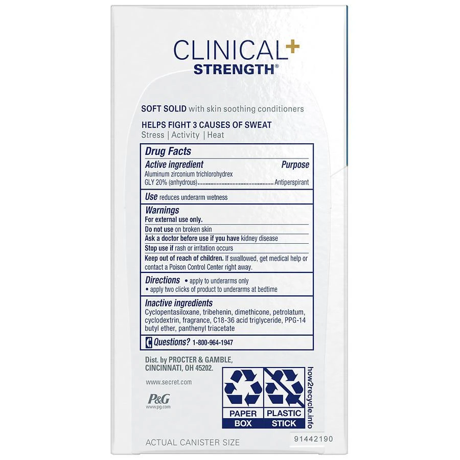 Secret Clinical Strength Soft Solid Antiperspirant and Deodorant for Women Stress Response 4