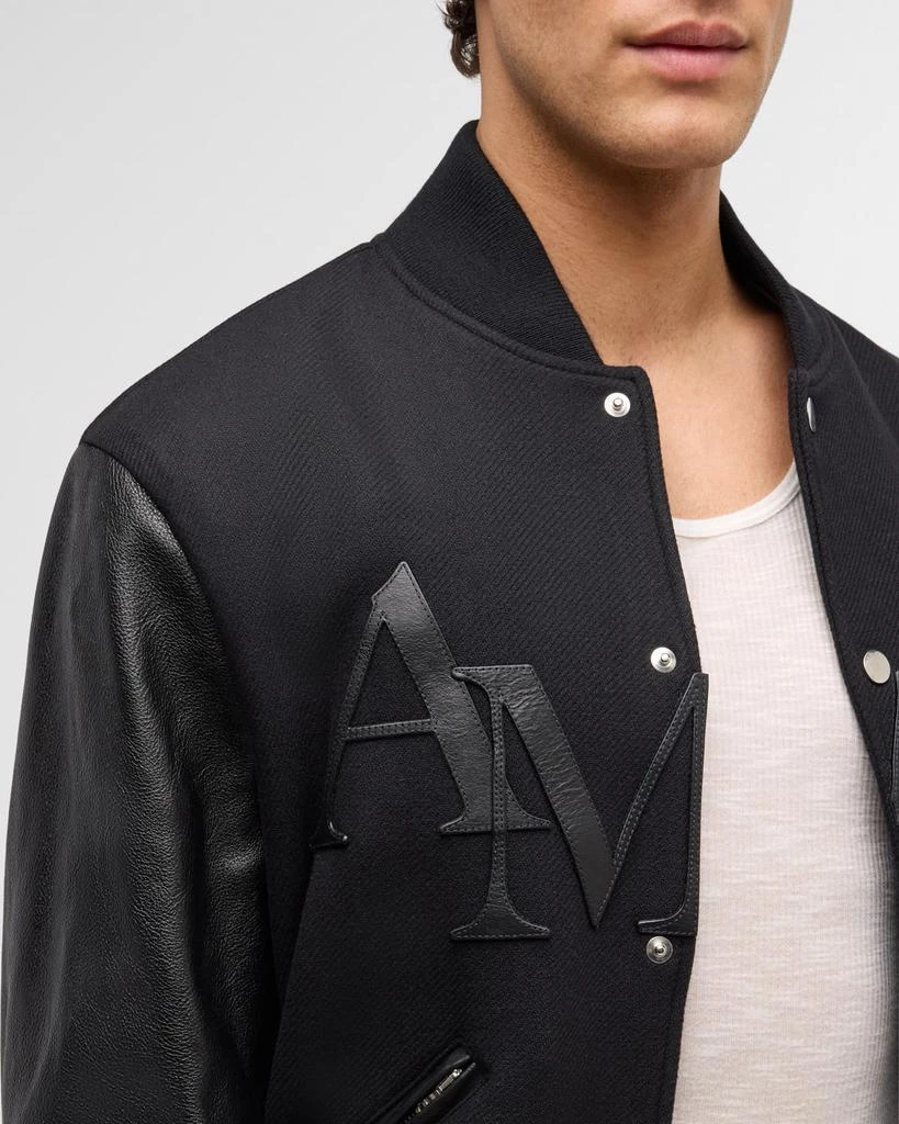 AMIRI Men's Staggered Logo Varsity Jacket 7