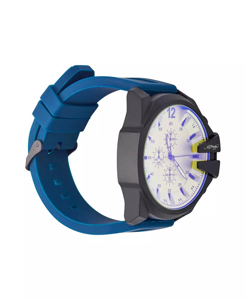 Ed Hardy Men's Navy Silicone Strap Watch