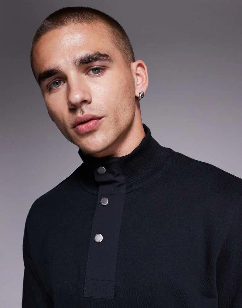 Barbour Barbour International Flight half zip sweatshirt in black 5