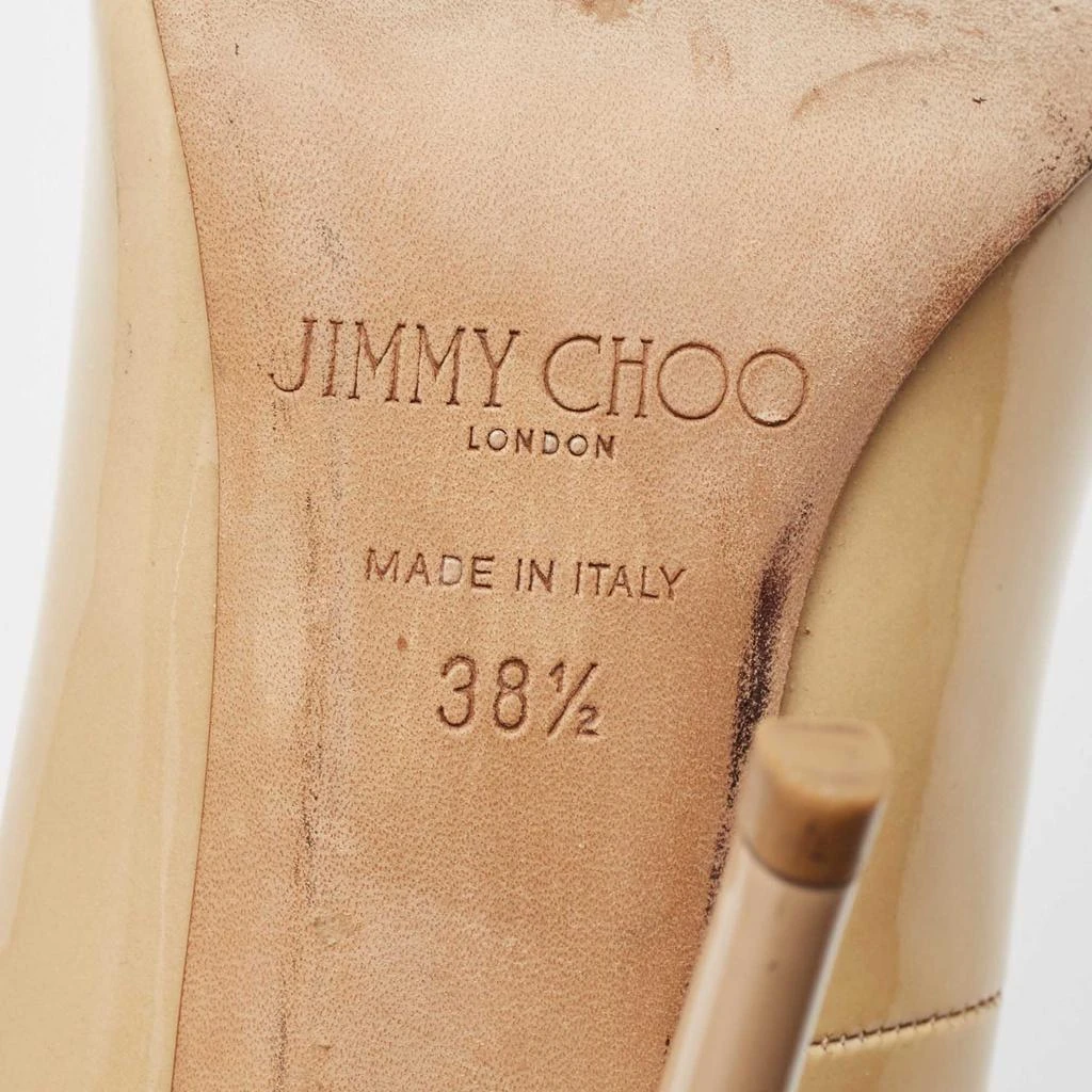 Jimmy Choo Jimmy Choo Beige Patent Leather Anouk Pumps Size 38.5 8