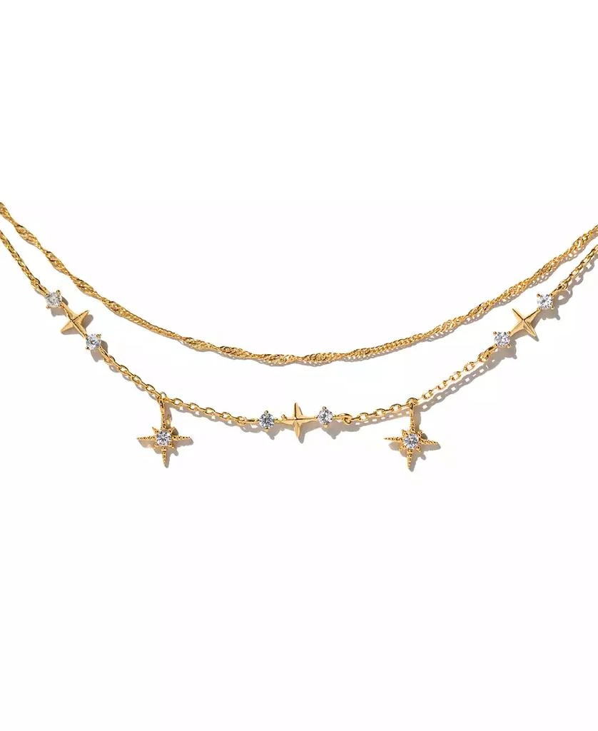Girls Crew Crystal Wandering Gold Plated Stars Bracelet