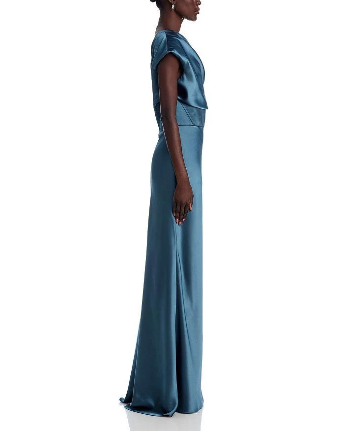 Amsale Asymmetric Draped Gown 3