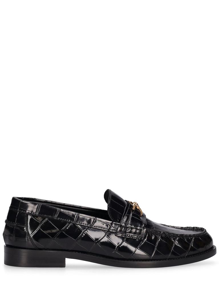 VERSACE 25mm Leather Loafers