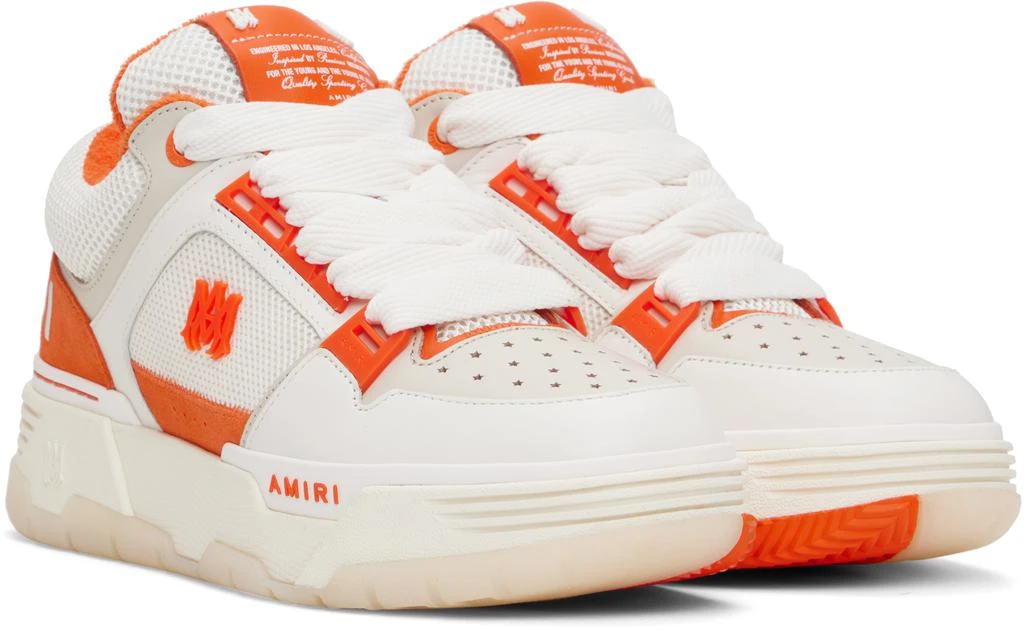AMIRI White & Orange MA-1 Sneakers 4