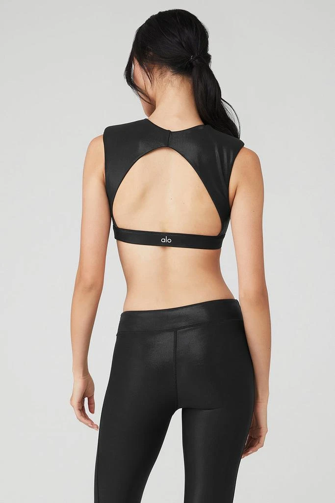 Alo Super Shine Flash Bra - Black 2