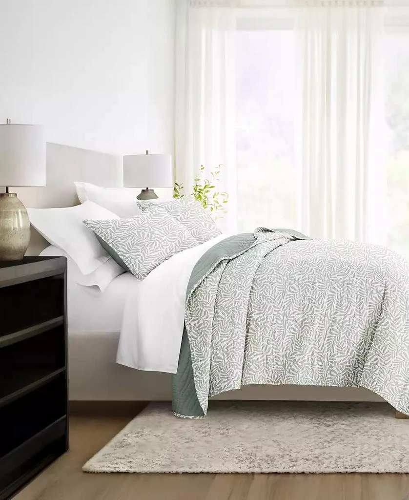 IENJOY HOME Tossed Ferns Reversible 2-Pc. Quilt Set 2