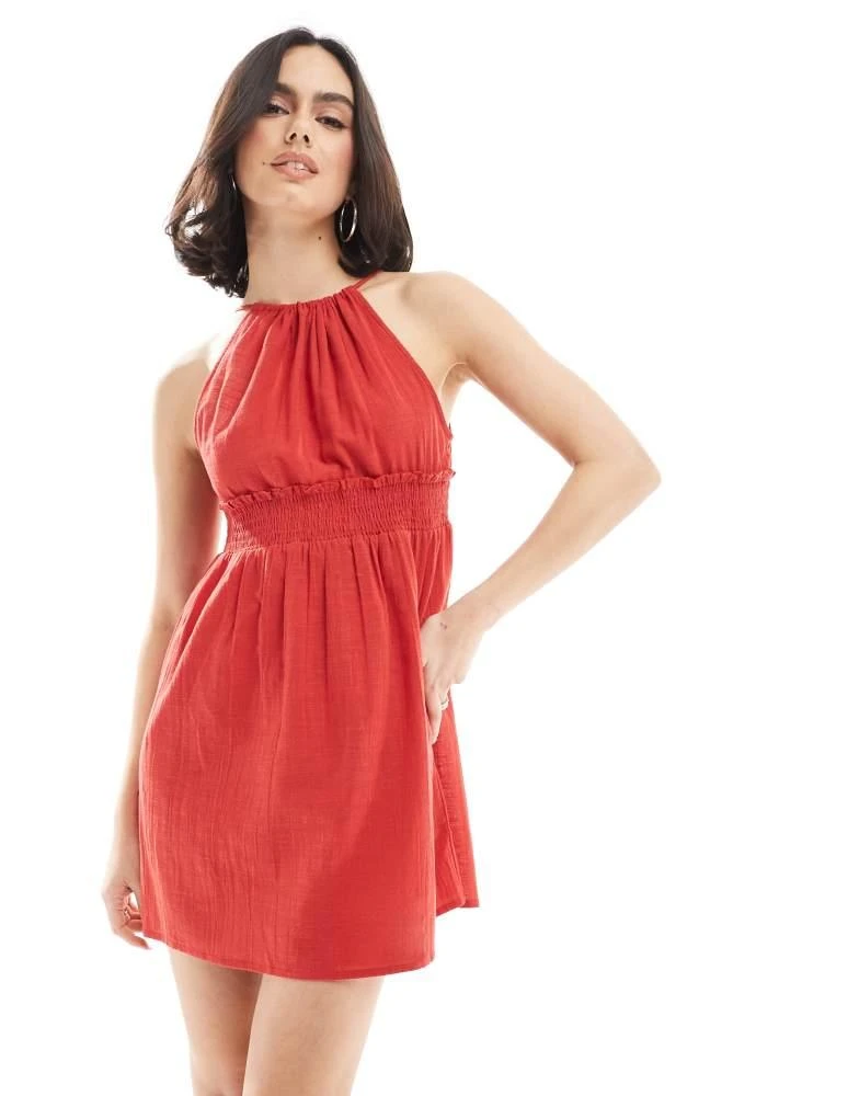 strapless open back dress Red Glitter Bodycon Midi Dress