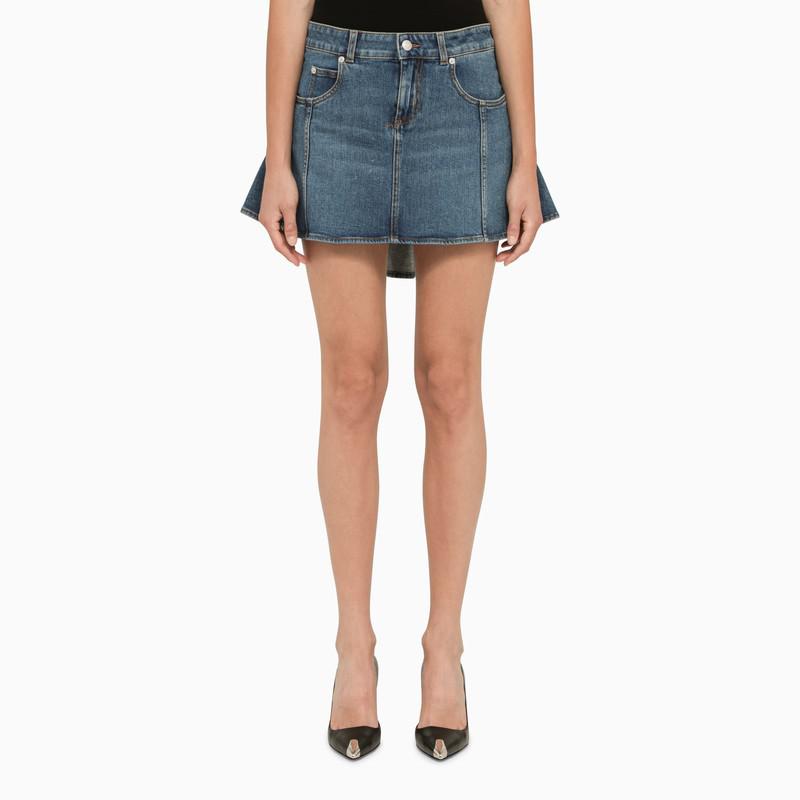 Alexander McQueen BLUE DENIM MINISKIRT BLUE 38-IT - Dresses