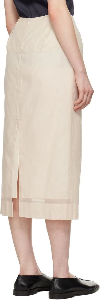 Carven Beige Sheer Midi Skirt 3