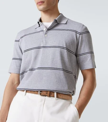 Brunello Cucinelli Striped cotton polo shirt 5