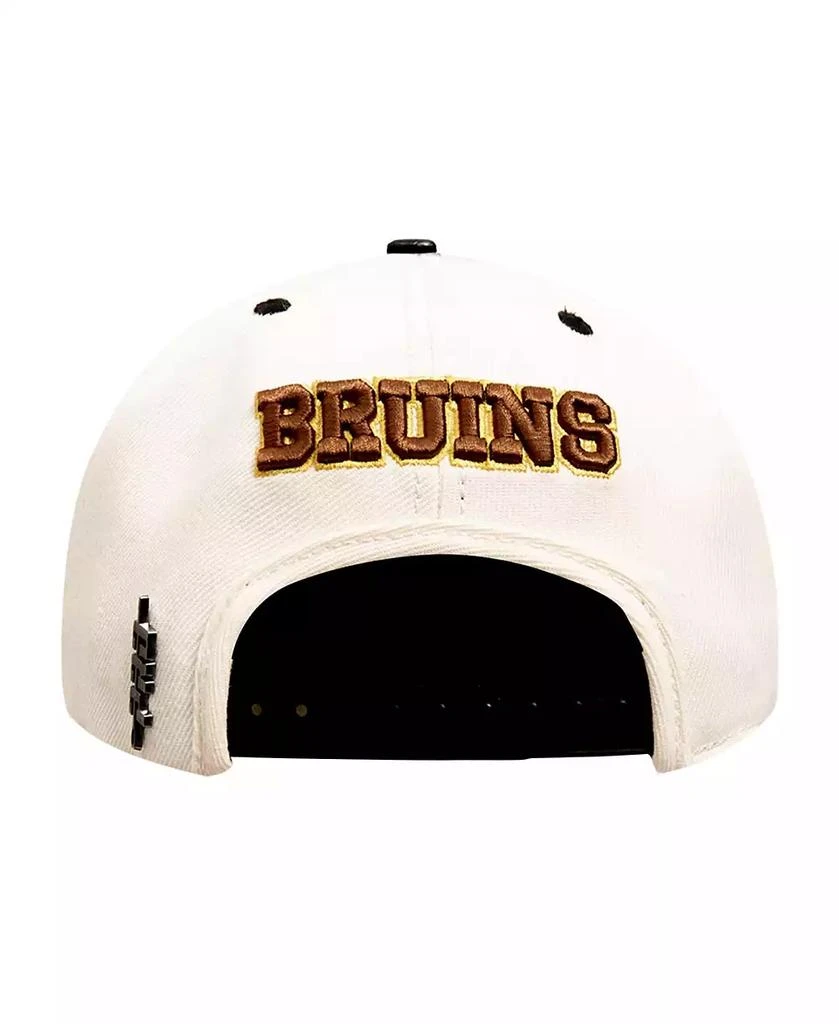 Pro Standard Men
s Cream Boston Bruins Retro Classic Logo Snapback Hat 4