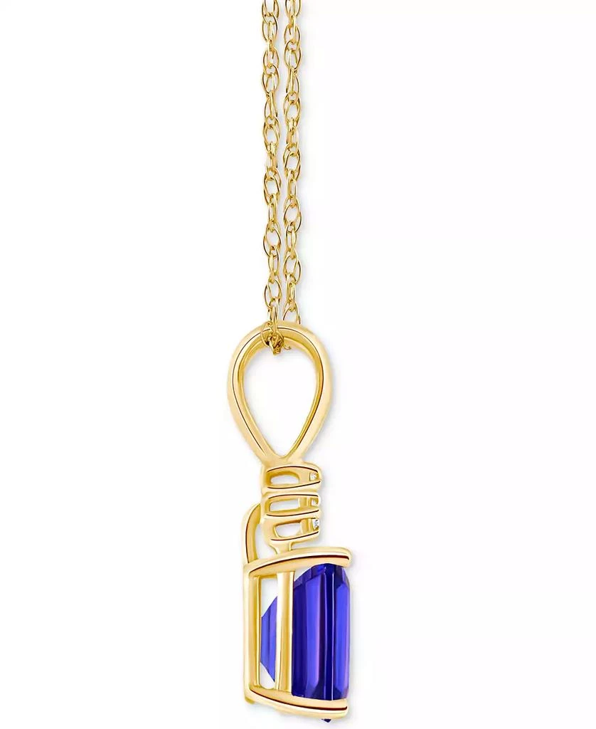 Macy's Tanzanite (1 ct. t.w.) & Diamond Accent 18" Pendant Necklace in 14k Gold 3