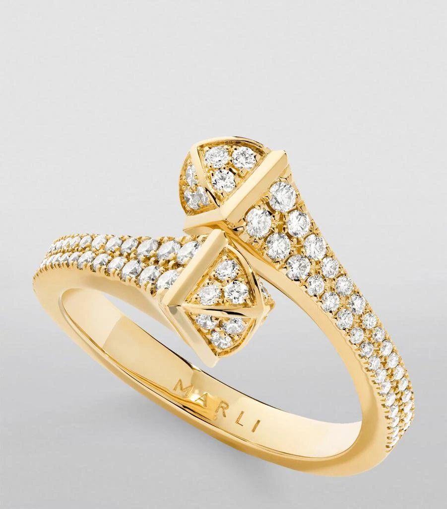 MARLI New York Yellow Gold and Diamond Cleo Ring 2