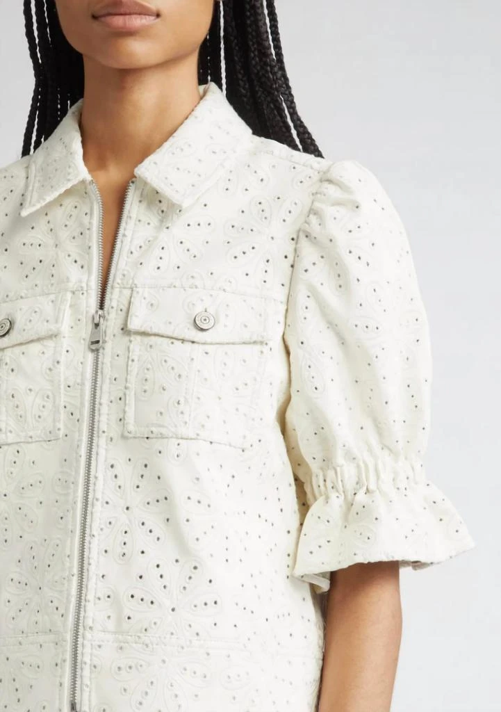 Cinq a Sept Cinq A Sept - Holly Embroidered Faux Leather Jacket 4