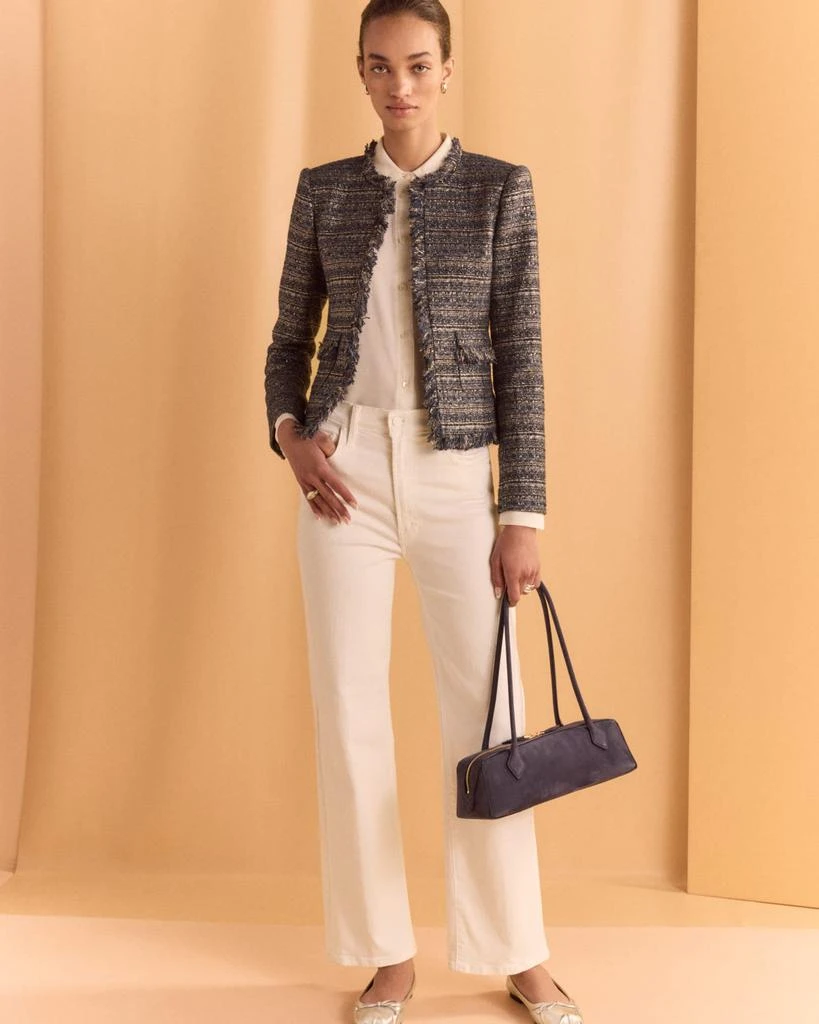 L'Agence Angelina Metallic Tweed Jacket 5