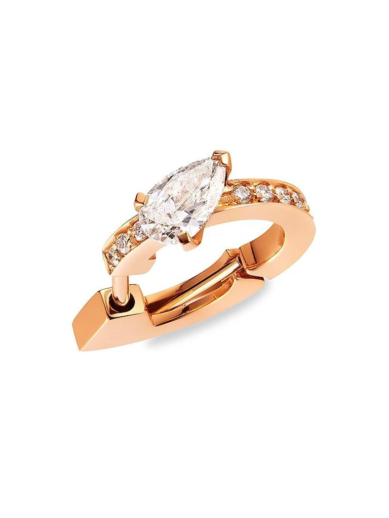 Repossi Harvest 18K Rose Gold & 0.258 TCW Diamond Single Hoop Earring 1