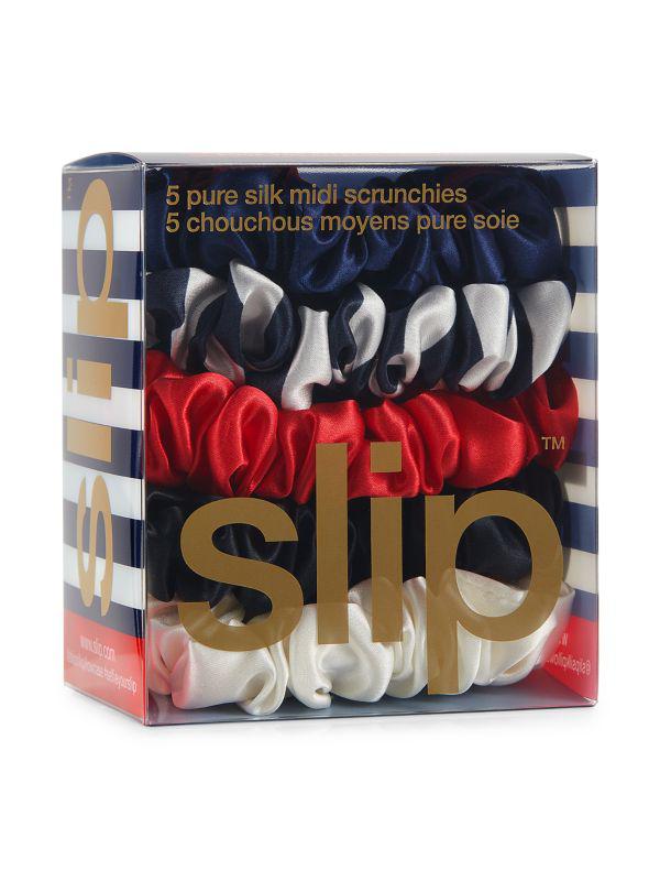 slip Nautical 5-Pack Midi Silk Scrunchies