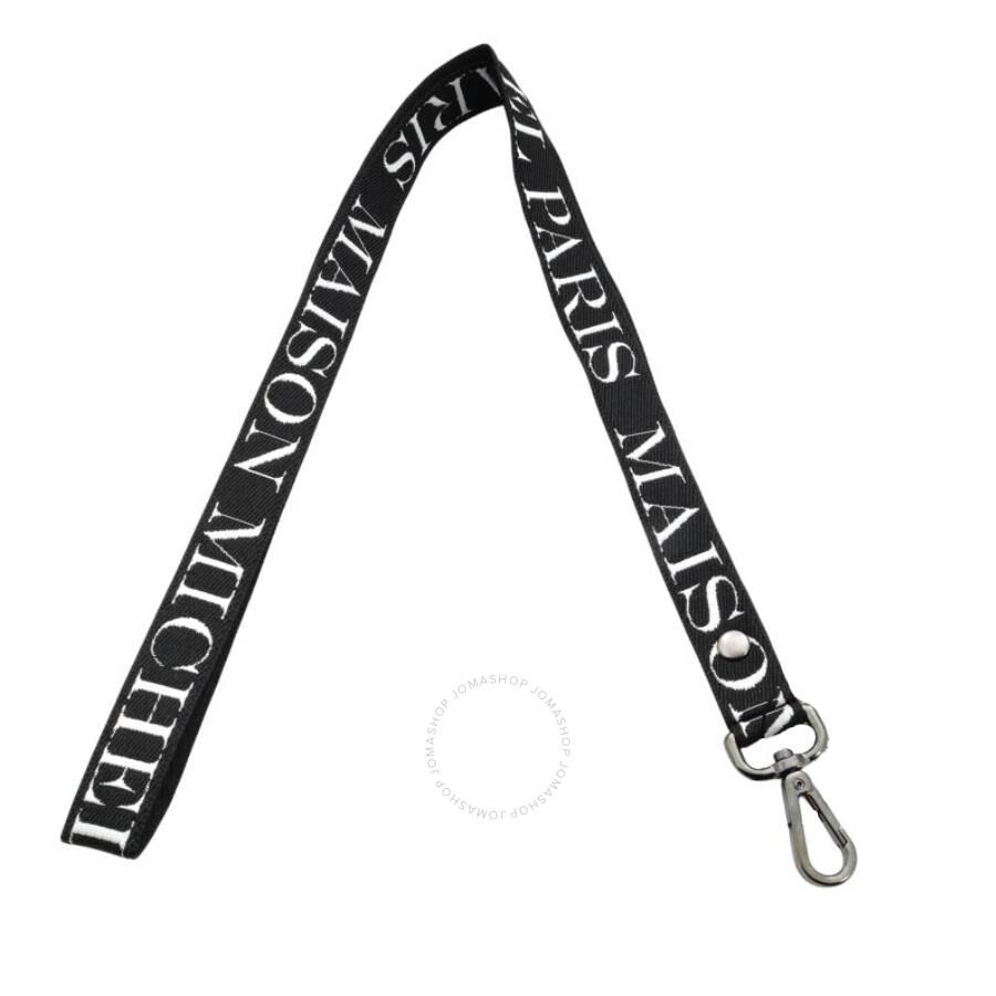 MAISON MICHEL Martine Sangle Logo Shoulder Strap