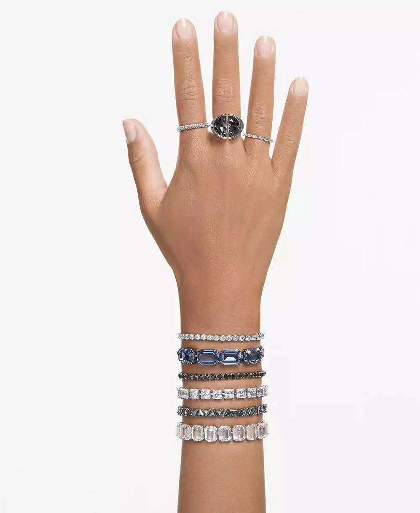 Swarovski Medium Ruthenium-Plated Jet Crystal Tennis Bracelet 6