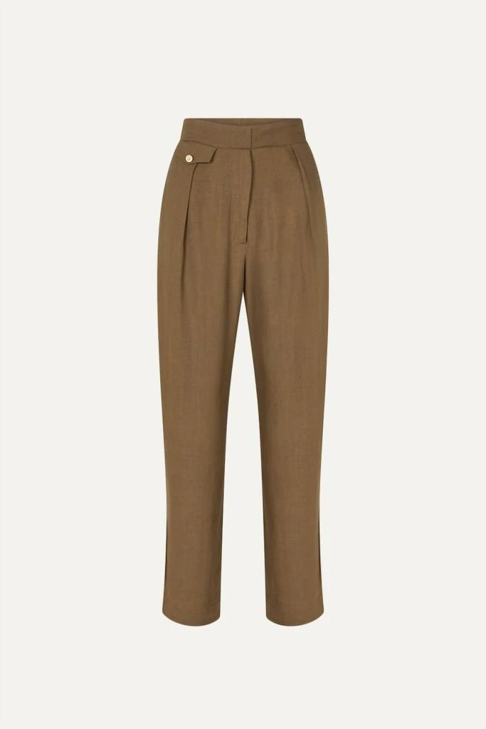 Le Kasha Women's Jaouf Linen Pant In Tabacco 1