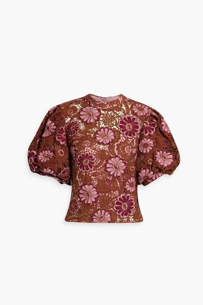 Farm Rio Guipure lace blouse