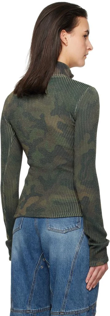 ANDERSSON BELL Khaki Camouflage Printed Knit Sweater 3