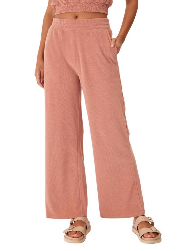 Threads for Thought Threads 4 Thought - SHARIE TOWEL TERRY WIDE LEG PANT