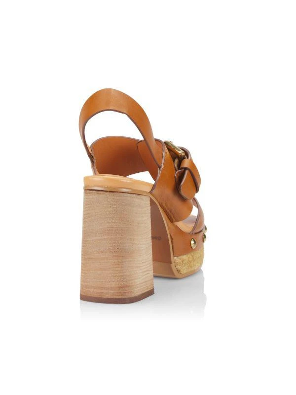 See by Chloé Joline Buckle-Accented Leather Platform Sandals 3