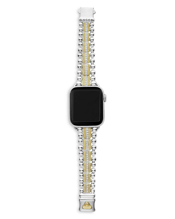 LAGOS Caviar 18K Gold & Diamond Apple Watch® Bracelet - 38mm-45mm 4