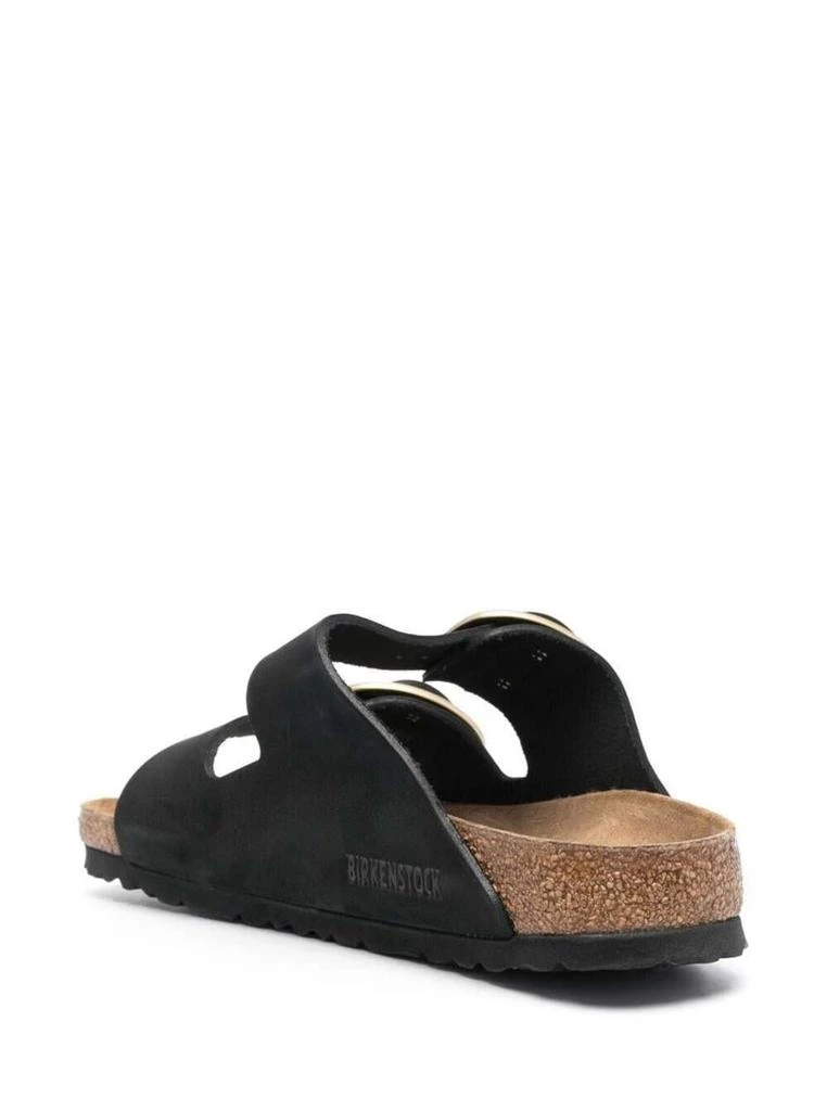 Birkenstock Black 'Arizona' Strap-Sandals With Golden-Tone Buckle In Leather 3
