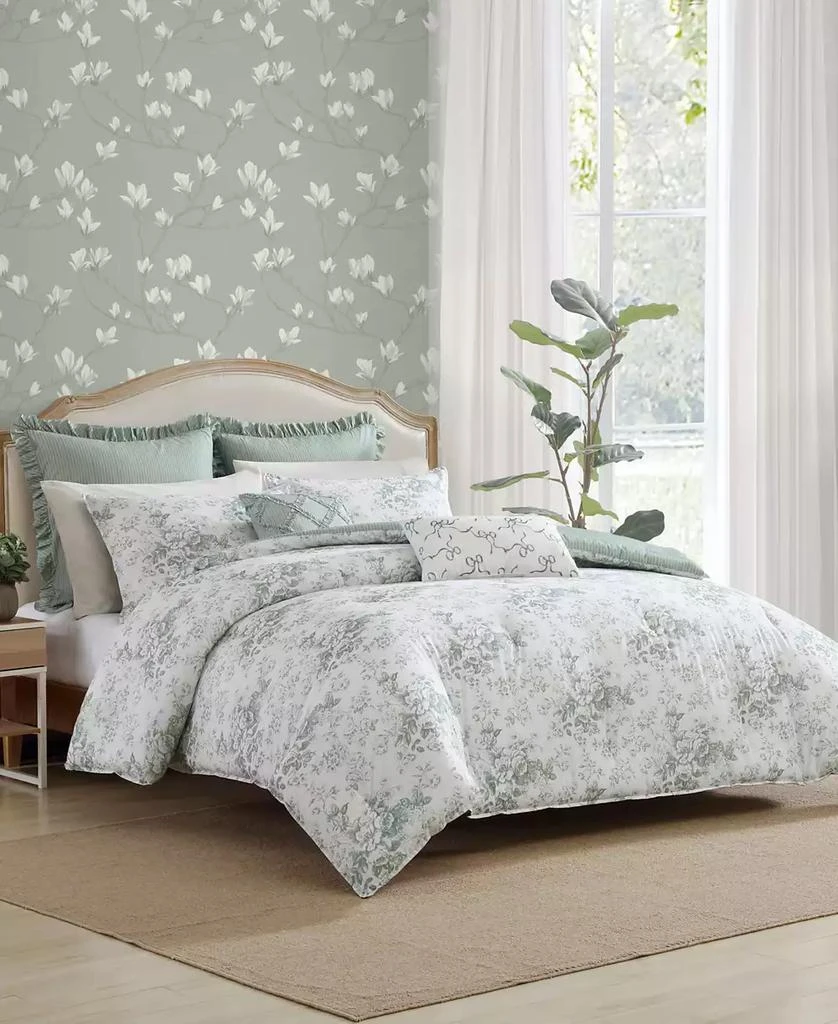 Laura Ashley Toile Delight Reversible 5-Pc. Comforter Set 2