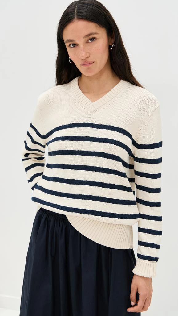 Jenni Kayne Cotton Kate V Neck Pullover 2