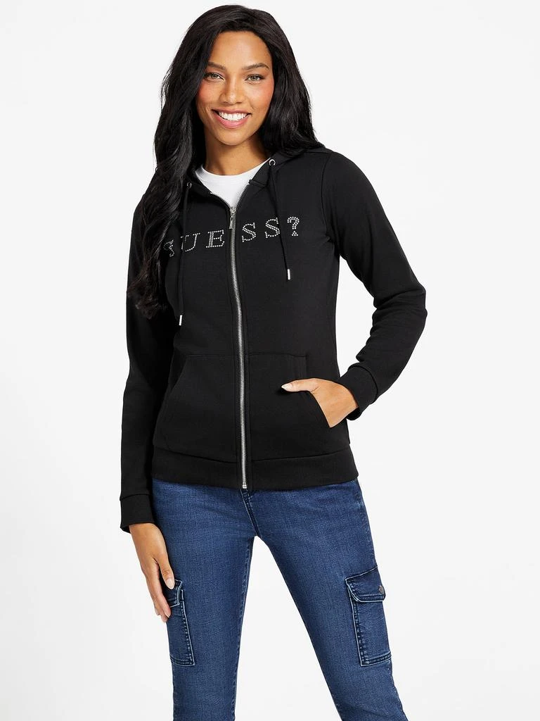 Guess Factory Mia Zip-Up Logo Hoodie 1